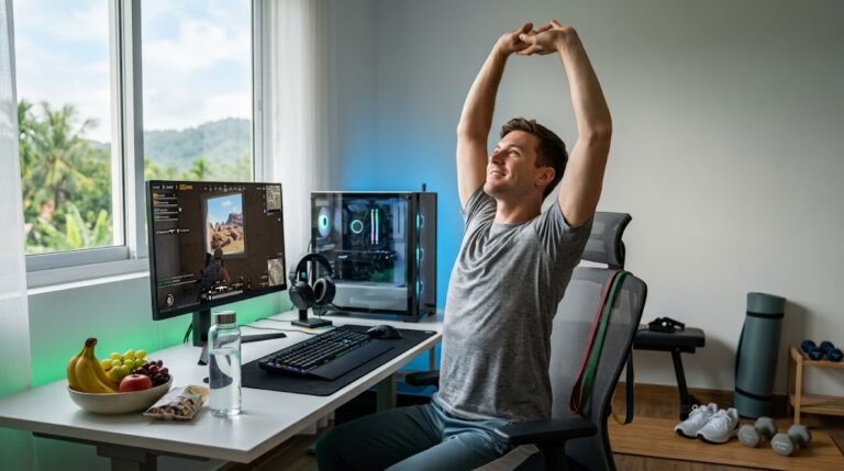 Healthy Gaming Lifestyle: Tips Tetap Sehat untuk Gamer yang Sering Duduk Lama